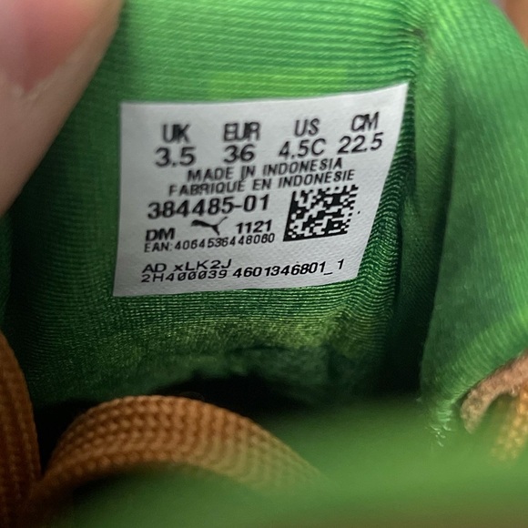 Puma MINECRAFT x Suede “Grass Block” Edition Shoes Size 4.5C - Picture 6 of 6